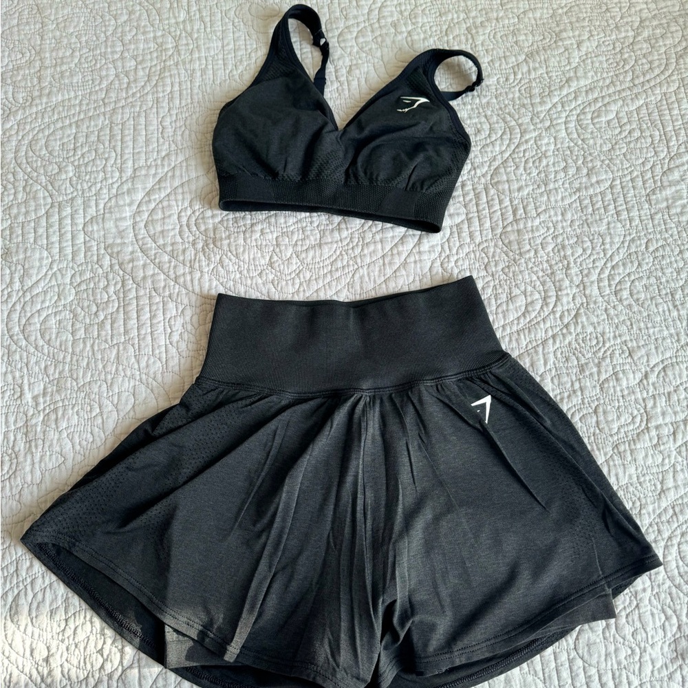 Gym shark skort set